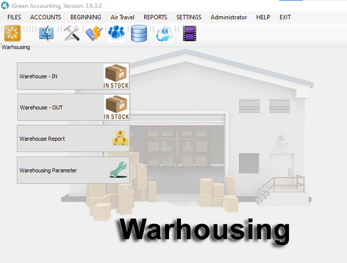 ماژول های انبارداری warehousing در نرم افزار حسابداری آیگرین دبی